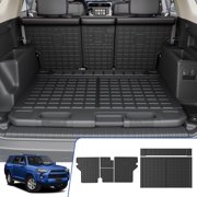 Bomely Tpe All Weather Cargo Liner with Backrest, Fits Toyota 4Runner 10-24 5 Seats With Sliding Tray, 8PCS