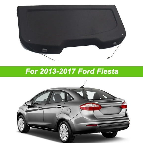 Fit 2013-2017 Ford Fiesta Non-retractable Cargo Cover for 2013 2014 2015 2016 2017 Ford Fiesta Hatchback Accessory Rear Trunk Luggage Shade, Black