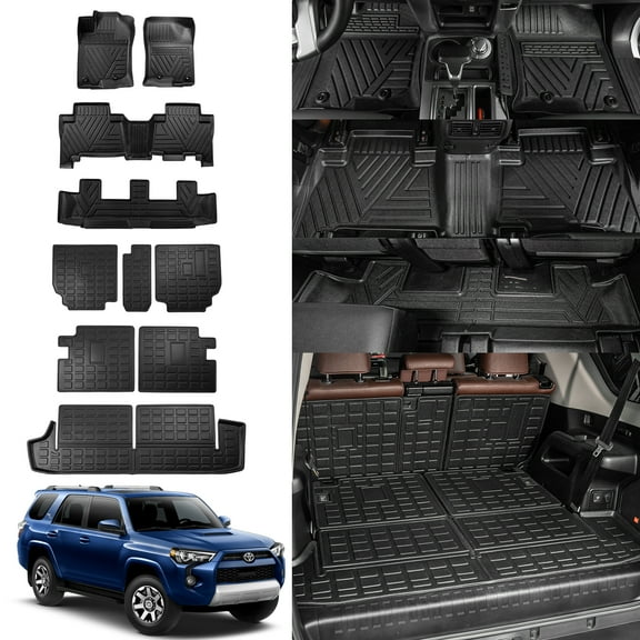Fit 2013-2024 Toyota 4Runner 7 Seats Floor Mats Trunk Mat Cargo Mat Cargo Liner Accessories