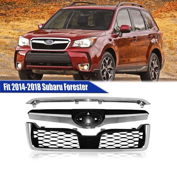 Fit 2014-2018 2017 Subaru Forester Front Chrome Factory Style Grille Grill
