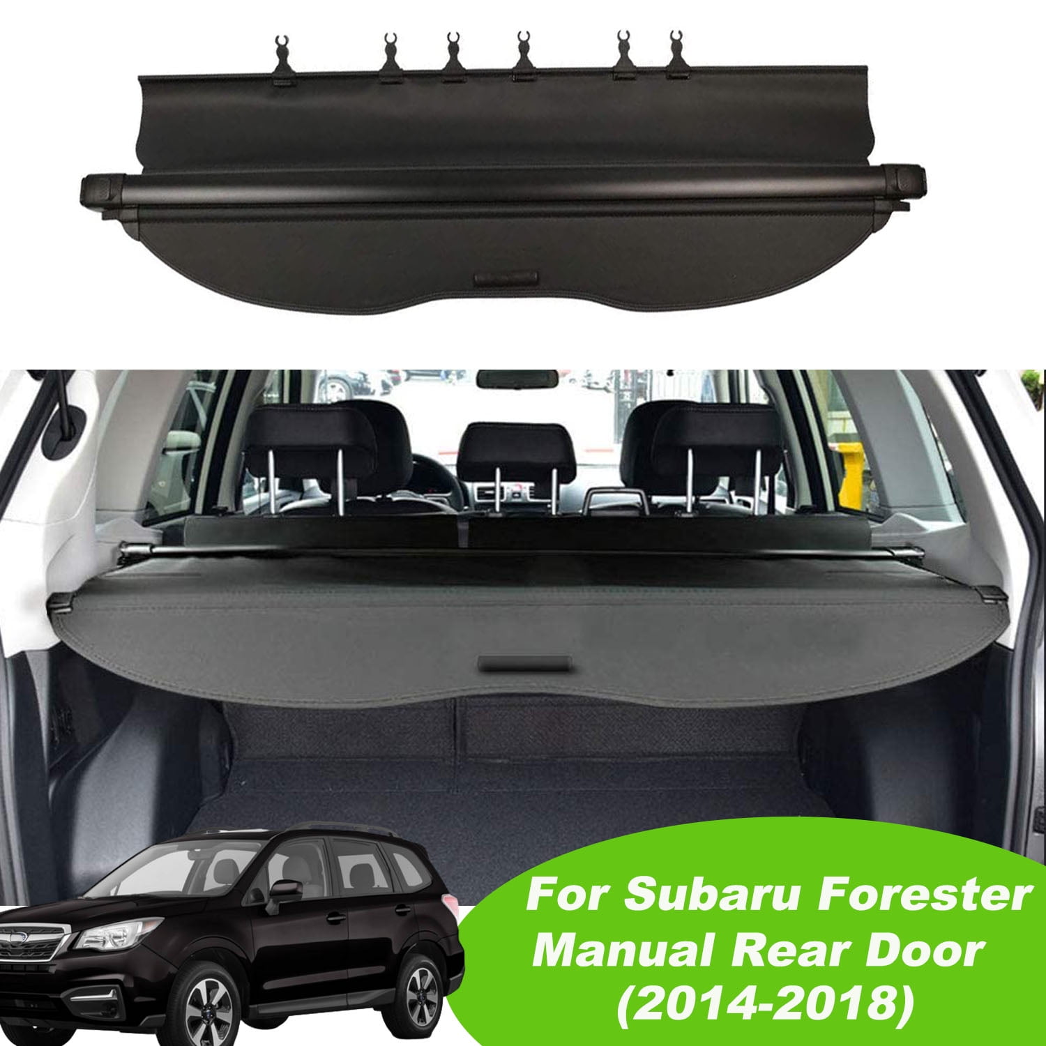Fit 2014 2018 Subaru Forester Manual Tailgate No Gap Retractable Cargo Cover for 2014 2015 2016 2017 2018 Subaru Forester Suv Interior Accessories