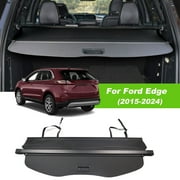 Fit 2015-2024 Ford Edge Retractable Cargo Cover for 2016 2017 2018 2019 2020 2021 2022 2023 2024 Ford Edge SUV Accessory Rear Trunk Privacy Shield Shade, Black