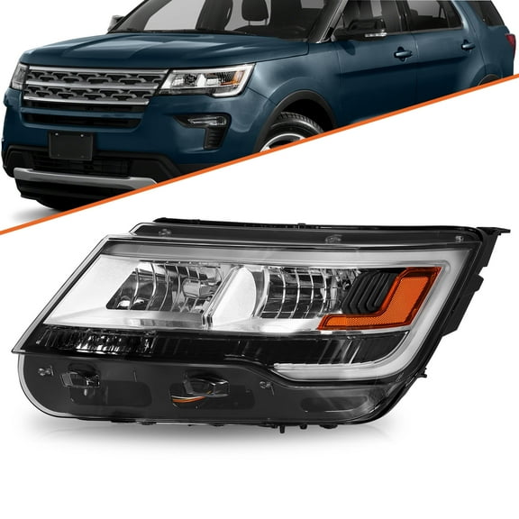 Fit 2016 2017 2018 Ford Explorer Limited/XLT/Platinum LED DRL Headlights L+R