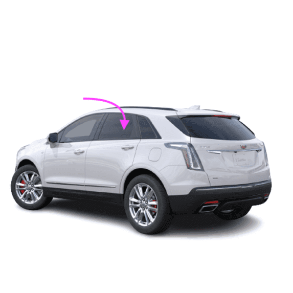 Fit 2017-2023 Cadillac XT5 4D SUV Rear Left Side Door Window Glass-Dark,Tempered