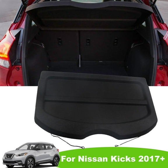 Fit 2017-2024 Nissan Kicks Non-retractable Cargo Cover for 2017 2018 2019 2020 2021 2022 2023 2024  Nissan Kicks SUV Rear Trunk Privacy Shade Accessory, Black