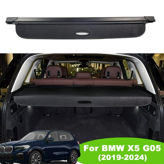 Fit 2019-2024 BMW X5 Retractable Cargo Cover for BMW X5 2019 2020 2021 2022 2023 2024 SUV Interior Accessory Black Rear Trunk Security Shield Privacy Shade Cover