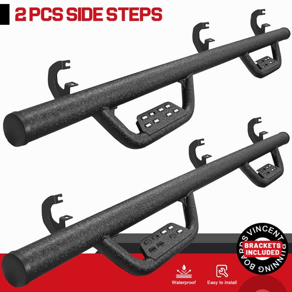 Fit 2019-2025 Silverado/Sierra Double Cab Drop Nerf Bar Running Boards BOC