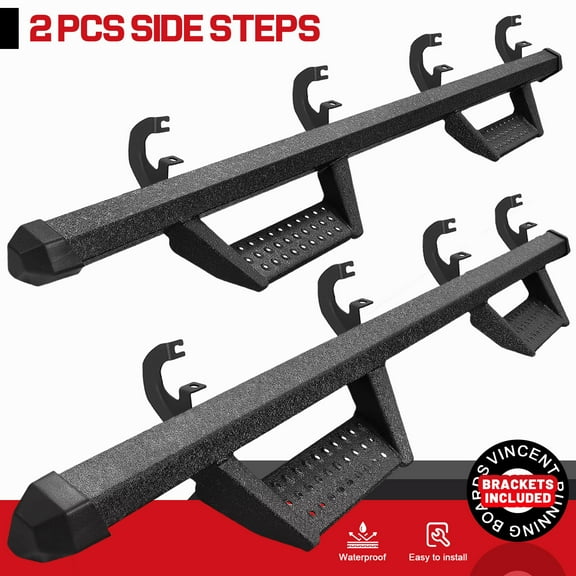 Fit 2019-2026 Chevy Silverado 1500 Crew Cab 3" Drop Running Board Nerf Bar BCKA