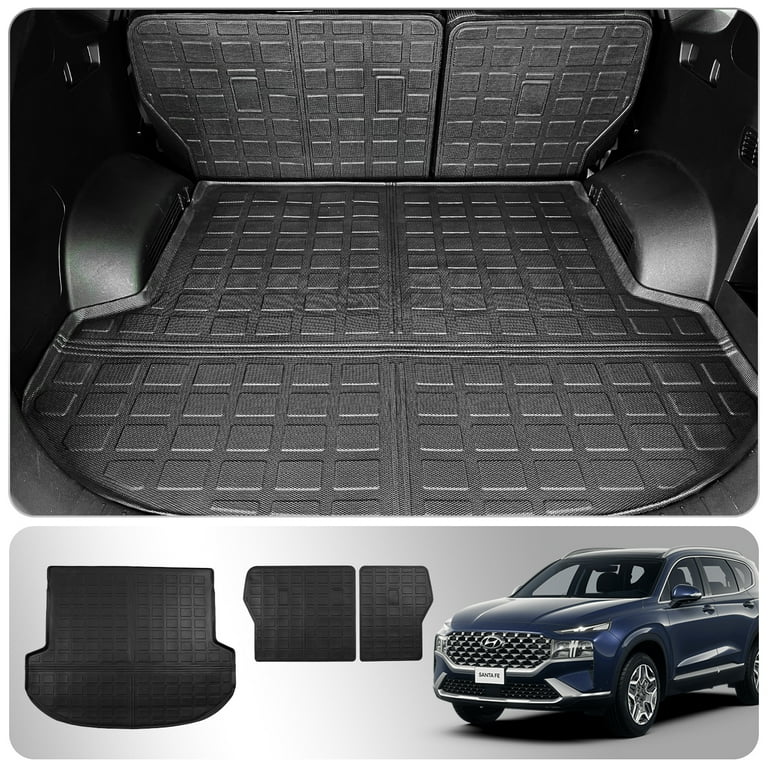 Fit 2021 2023 Hyundai Santa Fe 5 Seats Cargo Liner Trunk Mat Back Seat Cover Protector 2022 Santa Fe Accessories Size Product Dimensions 27L x 26W x