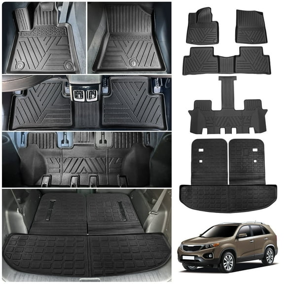 Fit 2021-2025 Kia Sorento 6&7 Passenger Cargo Mat TPE 2023 Sorento Accessories