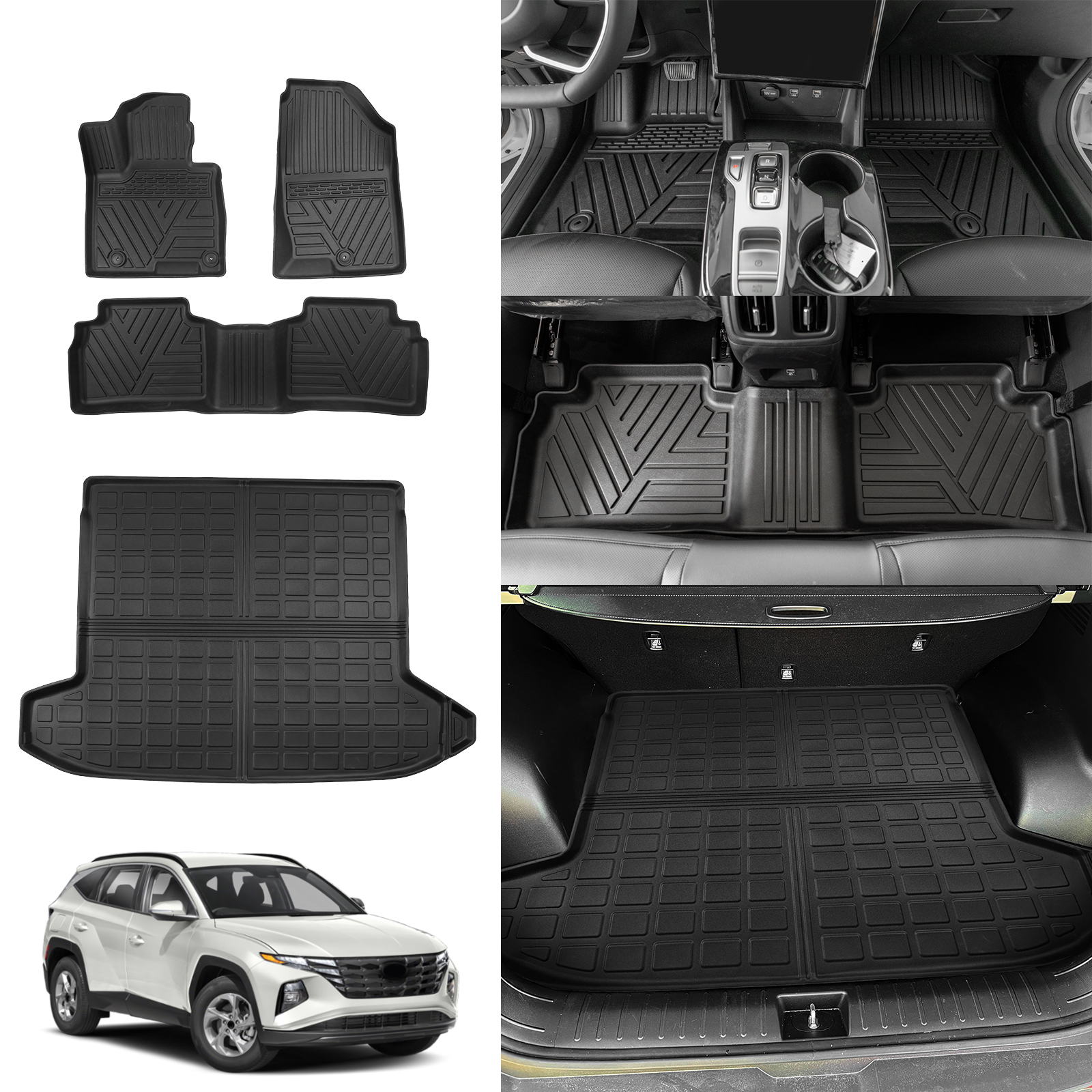 Fit 2022 2023 2024 Hyundai Tucson Floor Mats Cargo Mat Cargo Liner