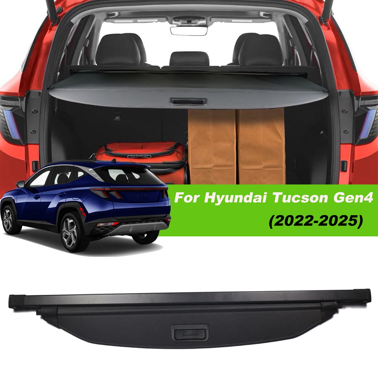 Fit 2022-2023 Hyundai Tucson Retractable Cargo Cover for 2022 2023 ...