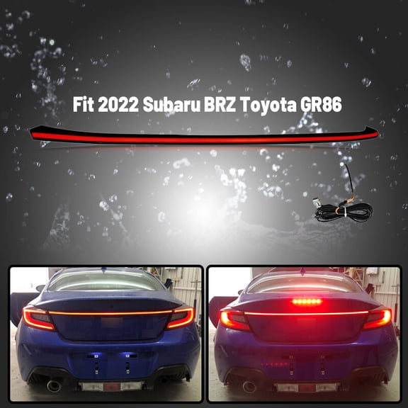 Fit 2022-2024 Subaru BRZ GR86 Rear TrunkTail Light Brake Dynamic Spoiler Light