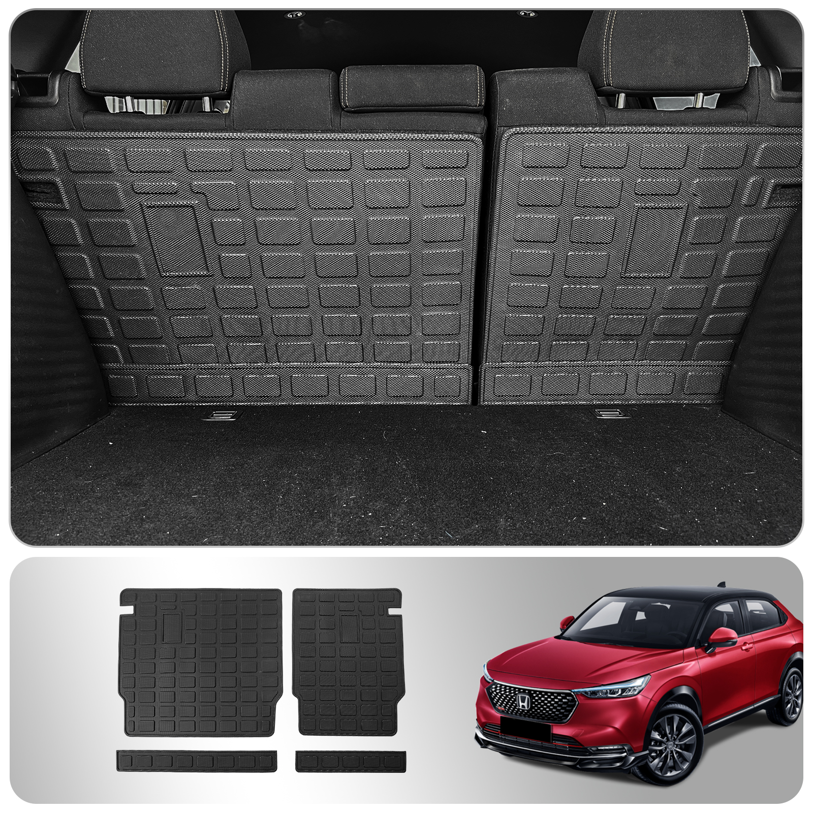 Fit 2023 2024 Honda HRV Back Seat Cover Protector Trunk Mats TPE Cargo