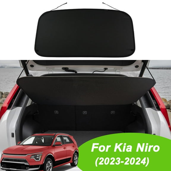 Fit 2023 2024 Kia Niro Soft Mesh Cargo Cover for Kia Niro 2023-2024 SUV Accessory Black Rear Trunk Shade Privacy OE Style