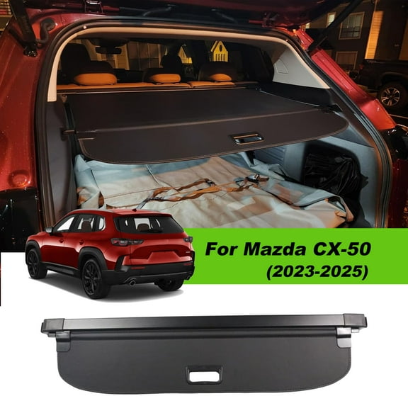 Fit 2023-2024 Mazda CX-50 Retractable Cargo Cover for Mazda CX-50 2023 2024 SUV Accessory Rear Trunk Privacy Shield Shade, Black