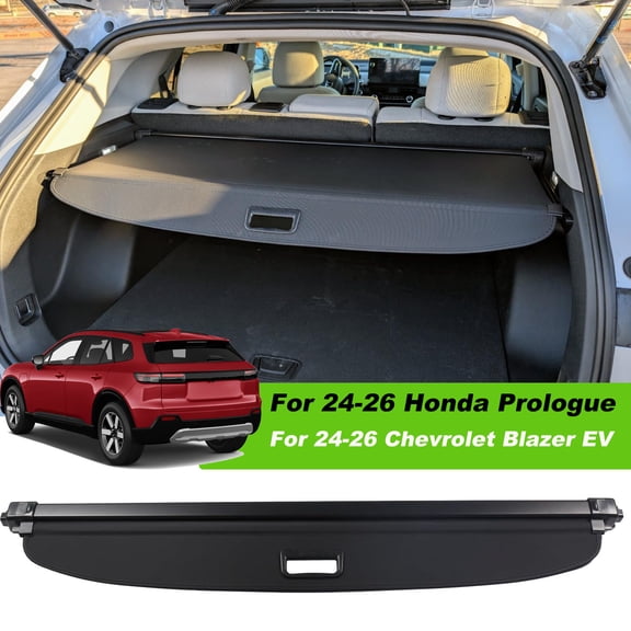 Fit 2024-2026 Honda Prologue Chevy Blazer EV Retractable Cargo Cover for 2024 2025 2026 Chevrolet Blazer EV Honda Prologue SUV Rear Trunk Privacy Shield Shade Accessory, Black