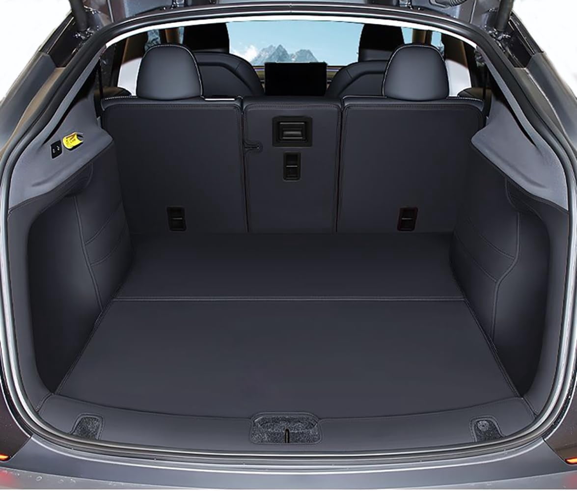 Fit 2026 Tesla Model Y Juniper Refresh 5-Seat Full Coverage Trunk Liner Heavy Duty Dog Mat Protector Cover Cargo Liner All Weather Waterproof (Black)