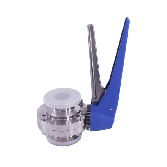 Fit 45mm 1-3/4" Pipe OD X 2" Tri Clamp Sanitary Butterfly Squeeze Trigger Flow Control Valve SUS 304 Stainless Brewing ,Stable Performance