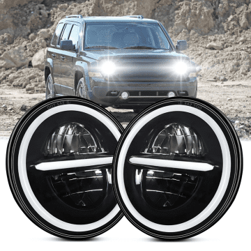 Fit 67-72 Chevy C10 Pair 7 inch LED Headlights Round DOT Approved Hi/Lo Lamp