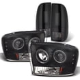 thumbnail image 1 of AKKON - For 99-04 Ford F-Series SuperDuty Black Smoke Dual LED Projector Headlights Replacement Pair + Tail Lamp, 1 of 7