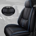 thumbnail image 1 of Fit for ACURA TL 2004, Black and Blue Edges Car Seat Covers, Faux Leather 5 Seats Full Set With Lumbar Support Beautify Interior, Beautify the Interior of Old Cars, 1 of 7