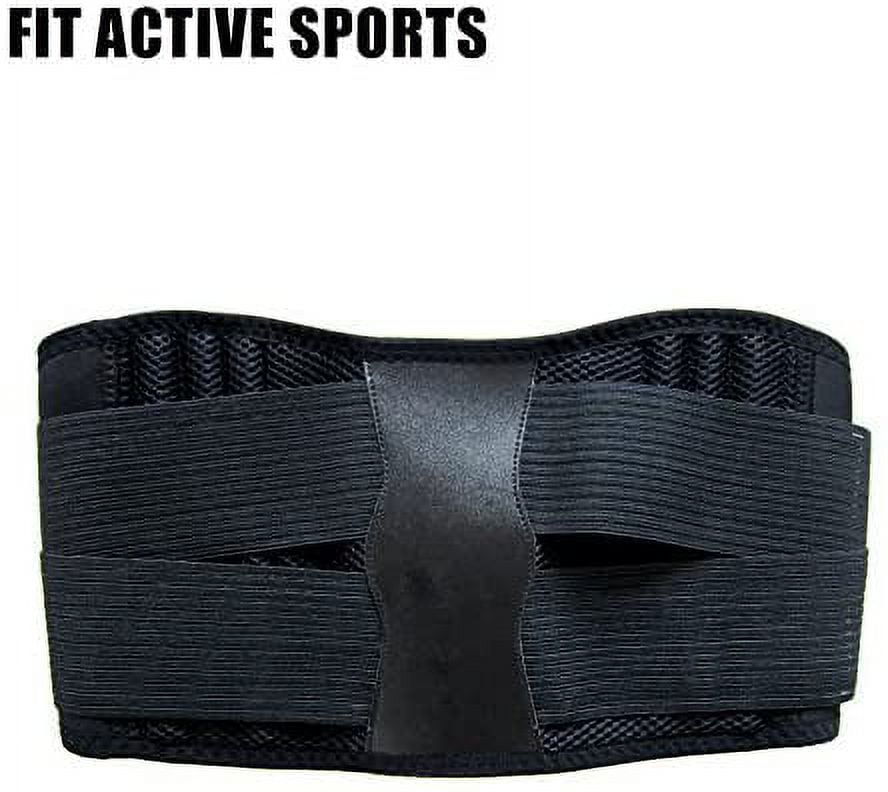 Fit Active Sports Back Brace Support Belt - Lumbar Posture Support Belt - Relieves Lower Back Pain