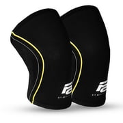 Fit Active Sports Knee Compression Sleeves for Powerlifting, Weightlifting, Wrestling, Cross Training, Squatting, Running, Meniscus Tear - for Men & Women 1 Pair