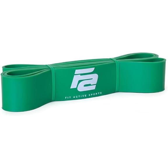 Fit Active Sports Resistance Workout Exercise Bands for Home, Gym, Stretching, Strength Training, Weightlifting, Pull Up Assist - Indoor and Outdoor Use