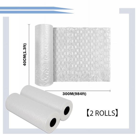 Fit Air Cushion Machine Film Air Bubble Pillow Wrap Packing Padding x 2Rolls