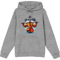 thumbnail image 1 of Fit As A Fiddle Violin Humor Adult Heather Gray Long Sleeve Hoodie-Medium, 1 of 3