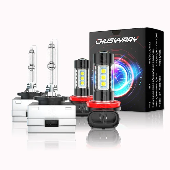 Fit BMW 428i 435i 2014 - 2016 Front HID Headlight High-Low + LED Fog Light Bulbs
