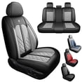 thumbnail image 1 of Fit for Cadillac Dts 2011, Black and Gray Car Seat Covers, PU Leather 5 Piece Full Set Waterproof & Wear-Resistant Suitable for All Seasons, Airbag-Compatible, 1 of 9