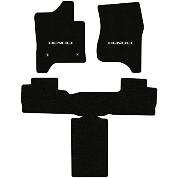 -Fit Carpeted Floor Mats Premium Luxury Car Floor Liners for GMC Yukon/Denali 2015-2020 (Charcoal, 3PC - 2nd Seat Bucket)
