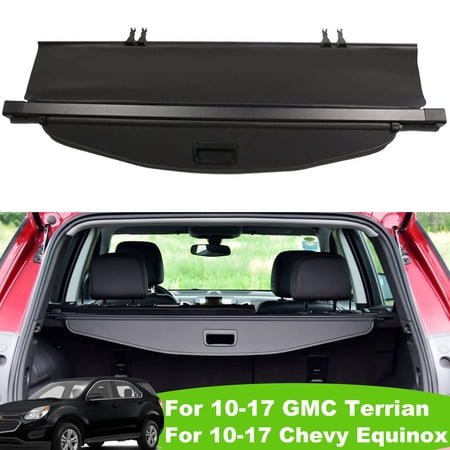 Fit Chevrolet Equinox GMC Terrain 2010 2011 2012 2013 2014 2015 2016 2017 Cargo Cover for Chevy Equinox GMC Terrain Suv 2010-2017 Accessory Black Retractable Rear Trunk Security Shield Shade Cover