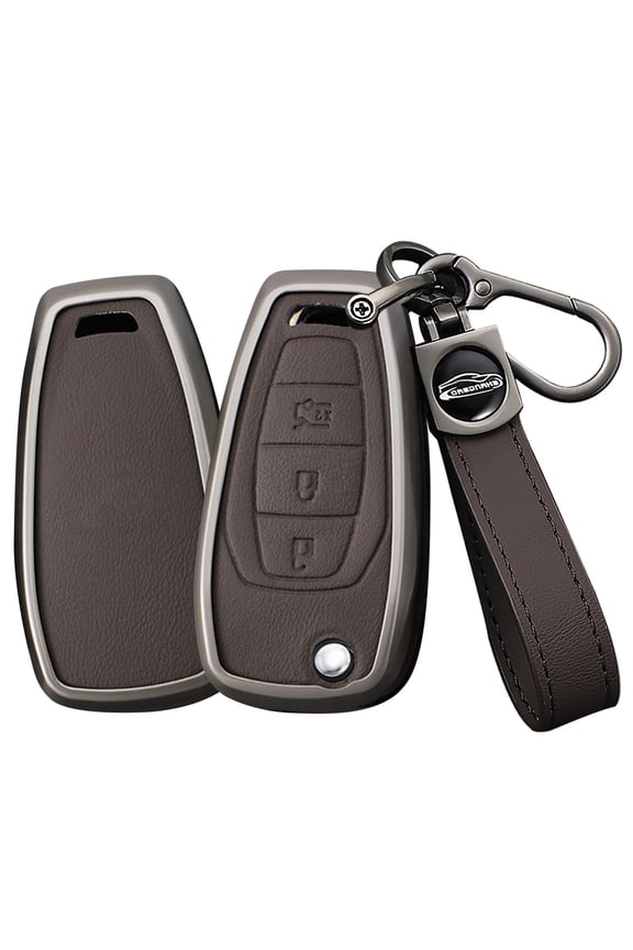 Fit for Chevy Metal Folding Flip Key Fob Cover with Keychain for Chevrolet Cruze Cavalier Trax Trailblazer 3-Button