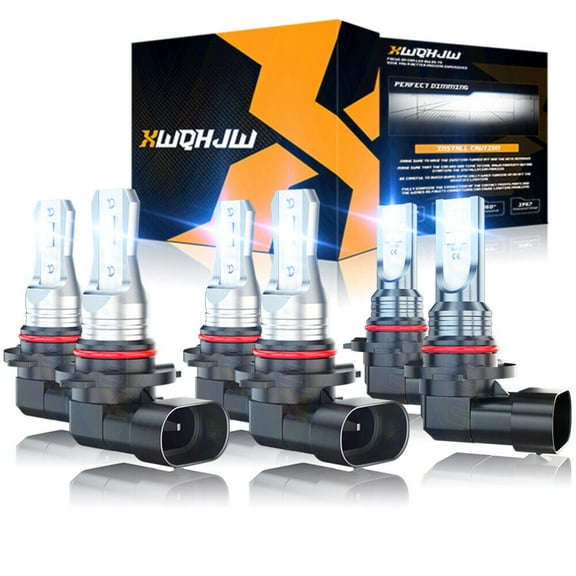 Fit Chevy Silverado 1500 2500 HD 2003-2005 2006 LED Headlights&Fog Lights Bulbs