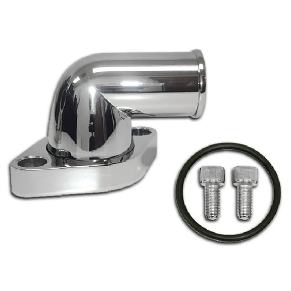 Fit Chevy Small Block Big Block V8 Aluminum 90 Degree Swivel Water Neck Polished