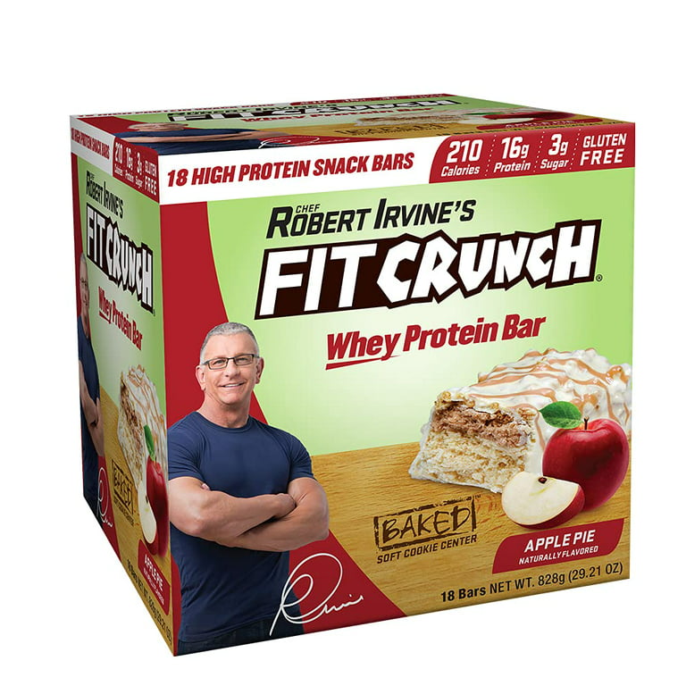 Fit Crunch Snack Size Protein Bar, Apple Pie, 16g Protein, 18 ct. 