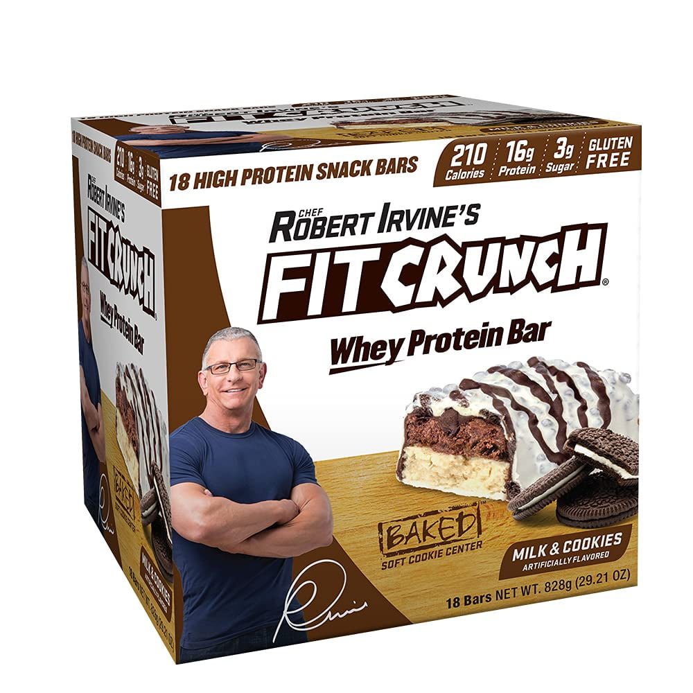 Fit Crunch Snack Size Protein Bar, Milk & Cookies, 16g Protein, 18 ct.