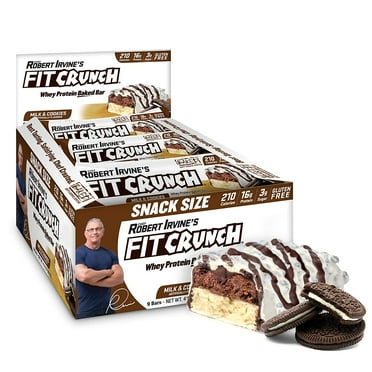 Fit Crunch Snack Size Protein Bar, Milk & Cookies, 16g Protein, 9 ct.