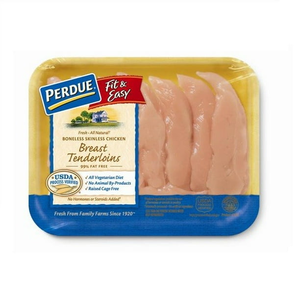 Fit & Easy Boneless Skinless Chicken Breast Tenderloins, apx 1.25 Lb