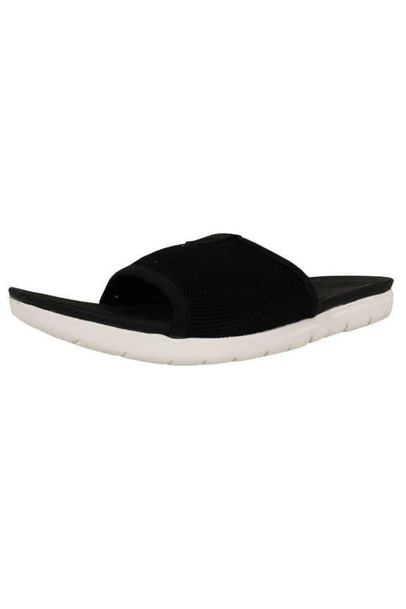Fit Flop Women's Uberknit Slide Black Mesh Slip-On Shoes - 5M