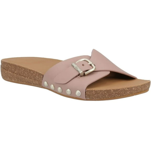 Fit Flop Womens Leather Buckle Detail Sliders
