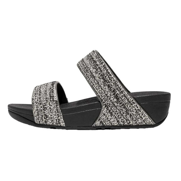 Fit Flop Womens Lulu Shimmer Weave Sliders