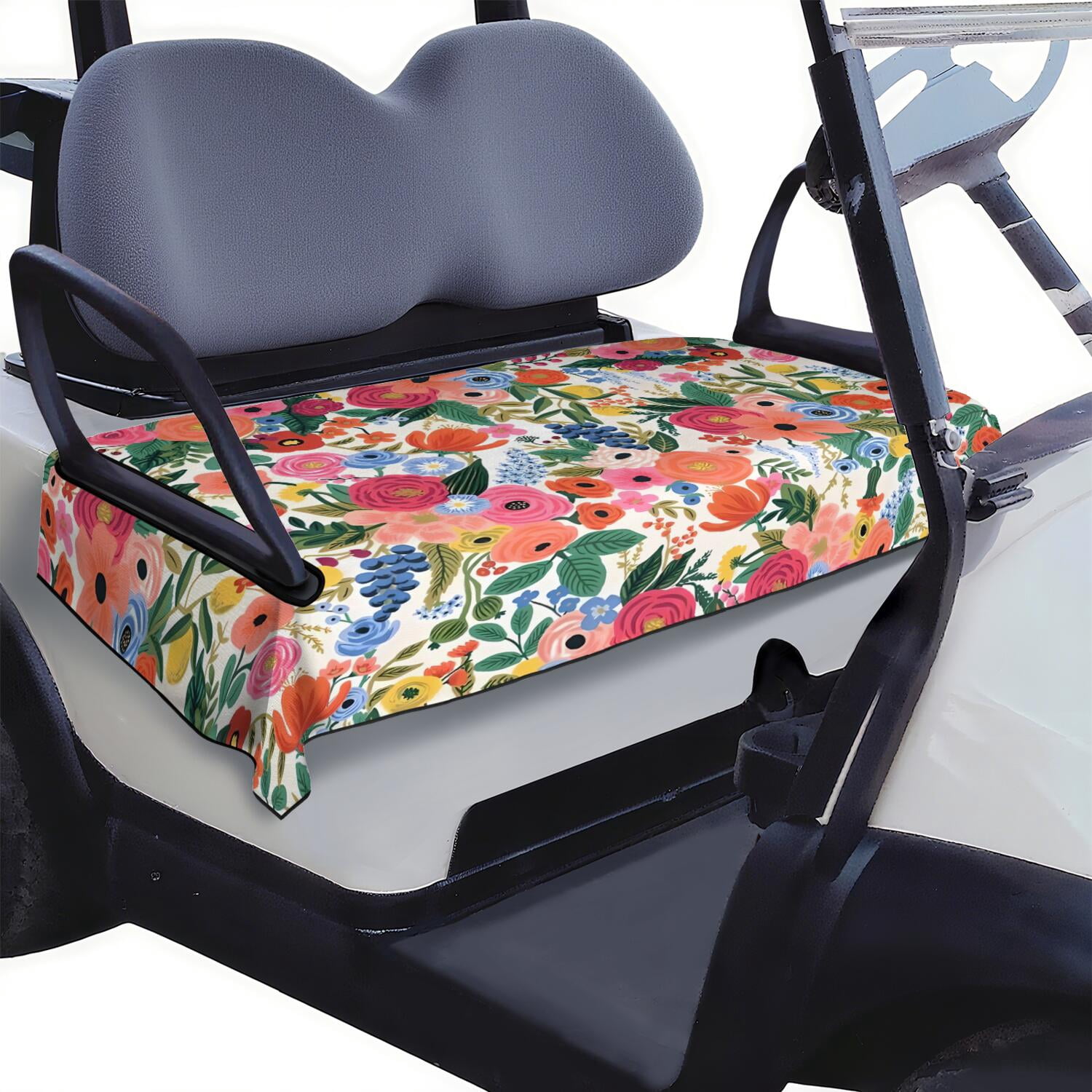 Lsv Theme Fit Flowers Theme 51x31 Golf Cart Seat Cover, Compatible with Standard ...