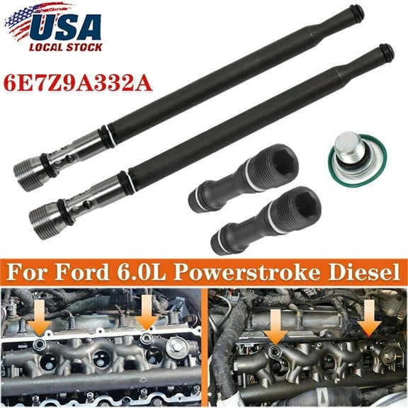 Fit For 04-10 Ford 6.0L Powerstroke Diesel Updated Stand Pipe & Dummy Plug Kit