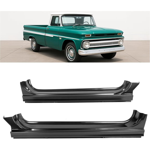 HECASA Outer Rocker Panel Compatible with 1960-1966 Chevrolet C/K Pickup Truck 1960-1966 GMC C/K Pickup Truck