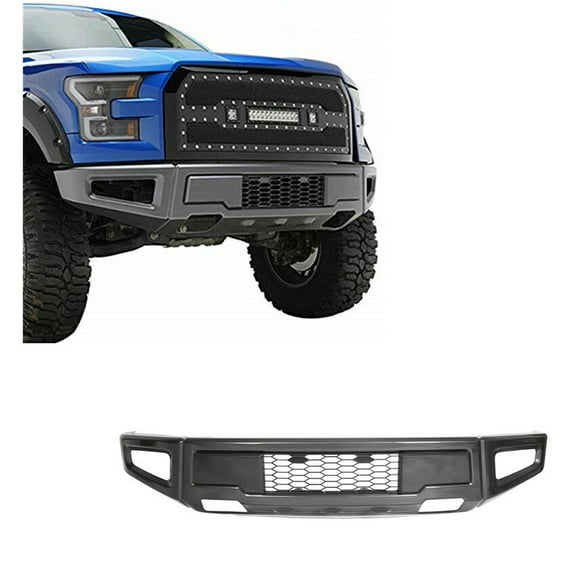 Fit For 18-20 Ford F150 Raptor Style Iron Front Bumper painted Grey Conversion