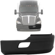 Kojem Matte Black Pp Plastic Bumper Compatible with 2012-2021 Kenworth T680 Pp Plastic Primer Matte Black Left Side 2012-2021